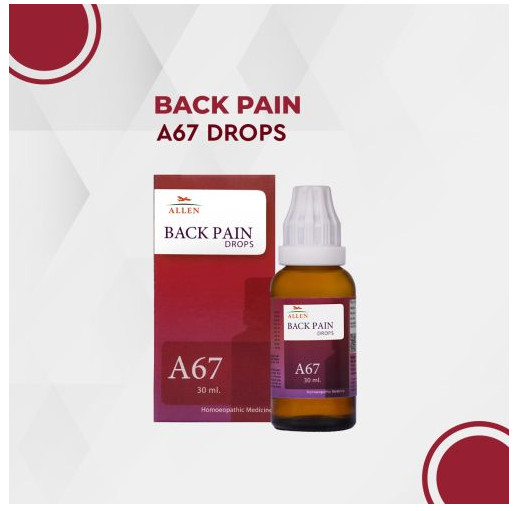 2 x Allen A67 Homeopathy Back Pain Drops (30ml)