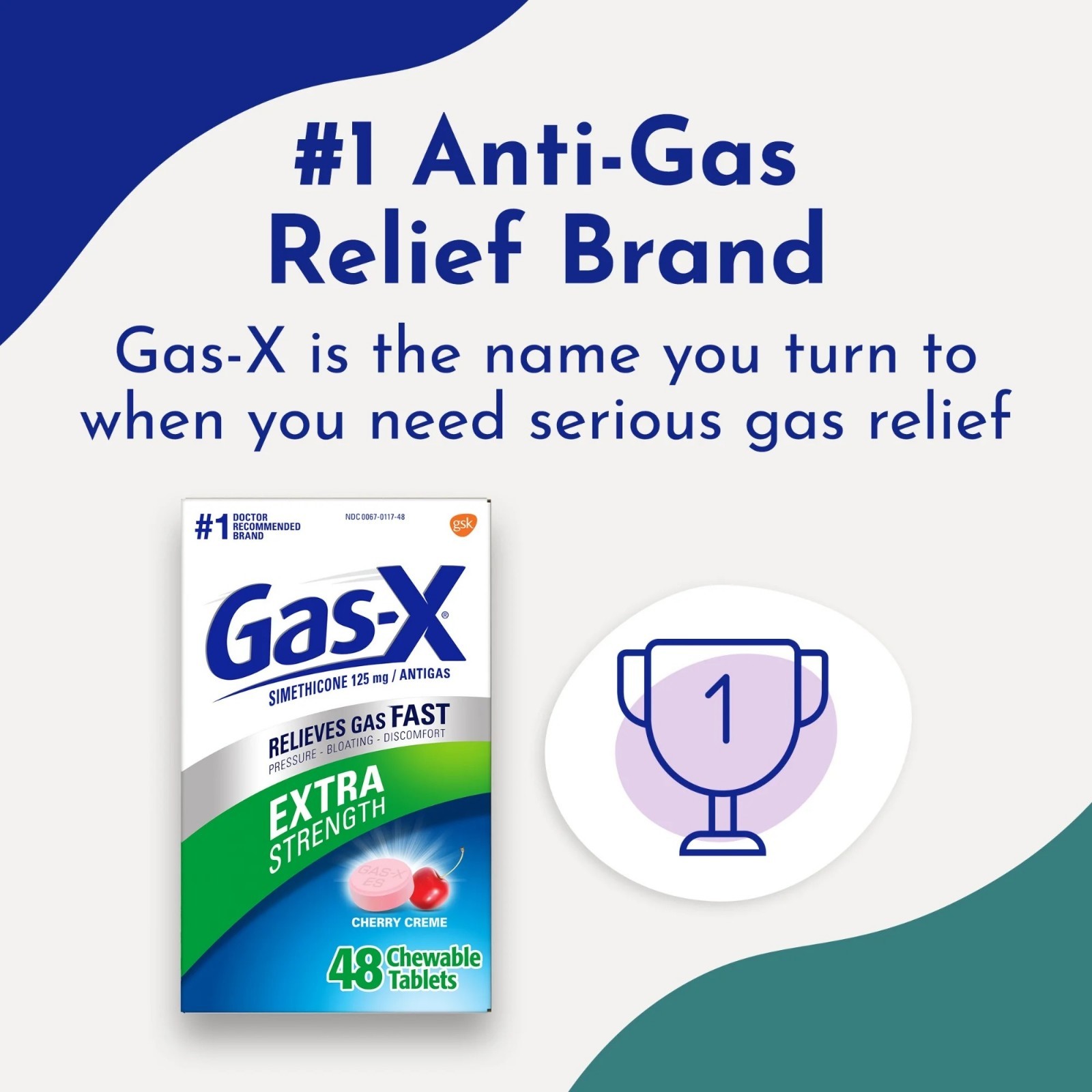 Gas-X Chewable Tablets-Cherry-48 ct.