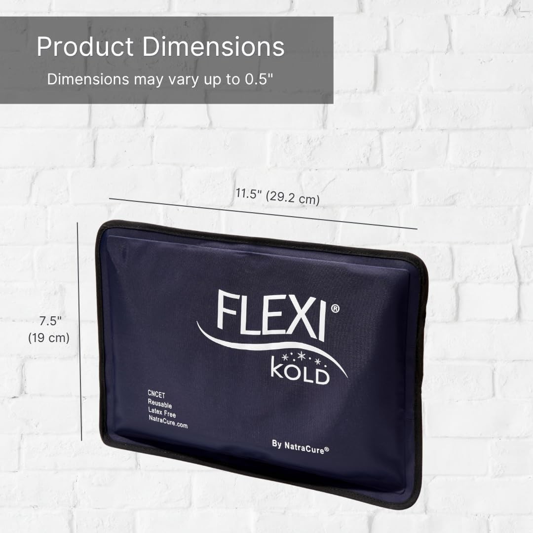 FlexiKold Gel Ice Pack – Reusable Cold Compress for Fast Pain Relief, Medium …