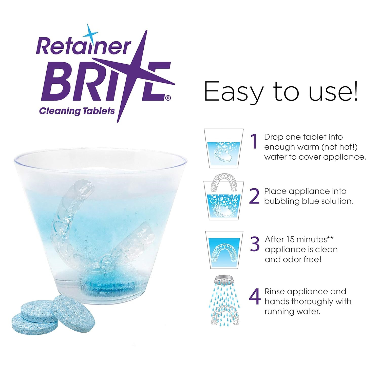 Retainer Brite Retainer brite -6 months supply- 2 boxes pack -192 tablets  192