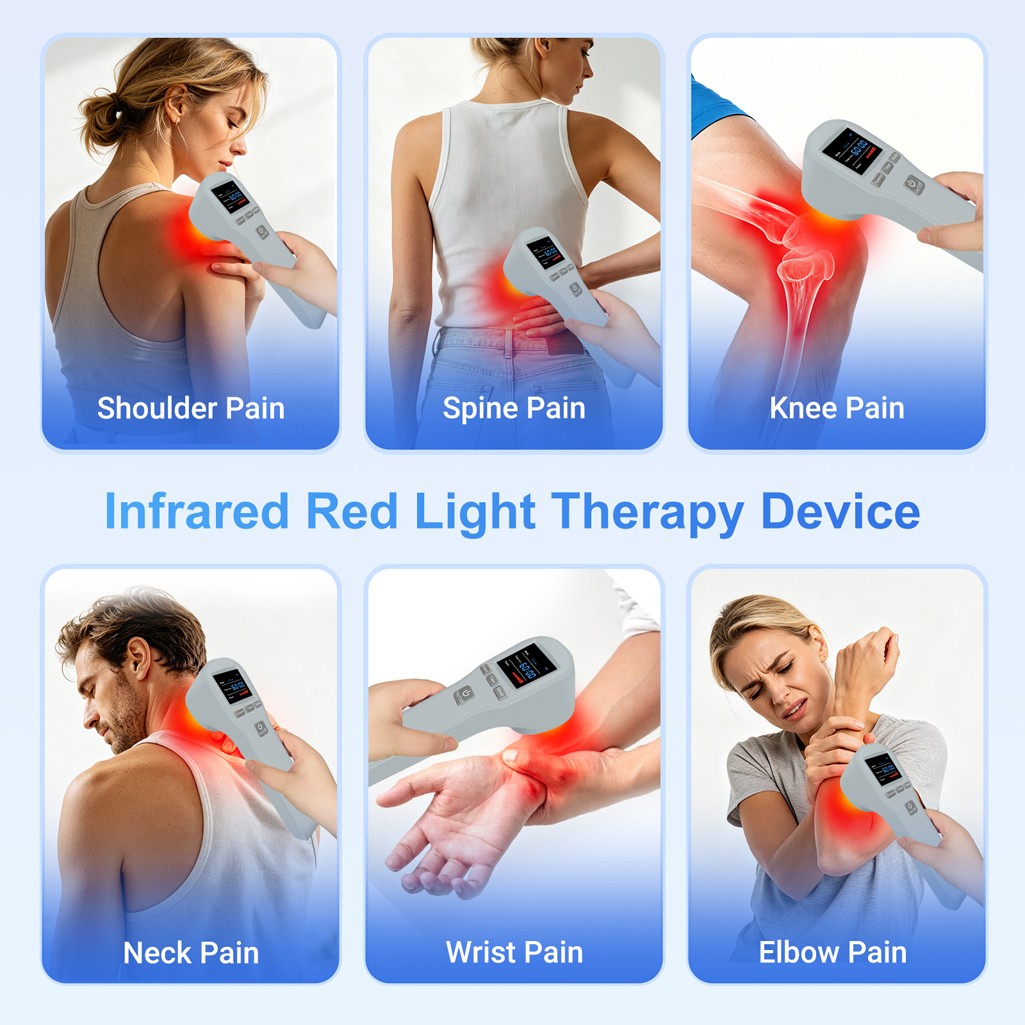 880mW Cold Laser Therapy for Back Pain Relief Red Light & Infrared 650nm+808nm
