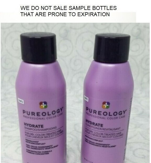 PUREOLOGY HYDRATE SHAMPOO & CONDITIONER TRAVEL SIZE SET / NEW 2025 BOTTLES