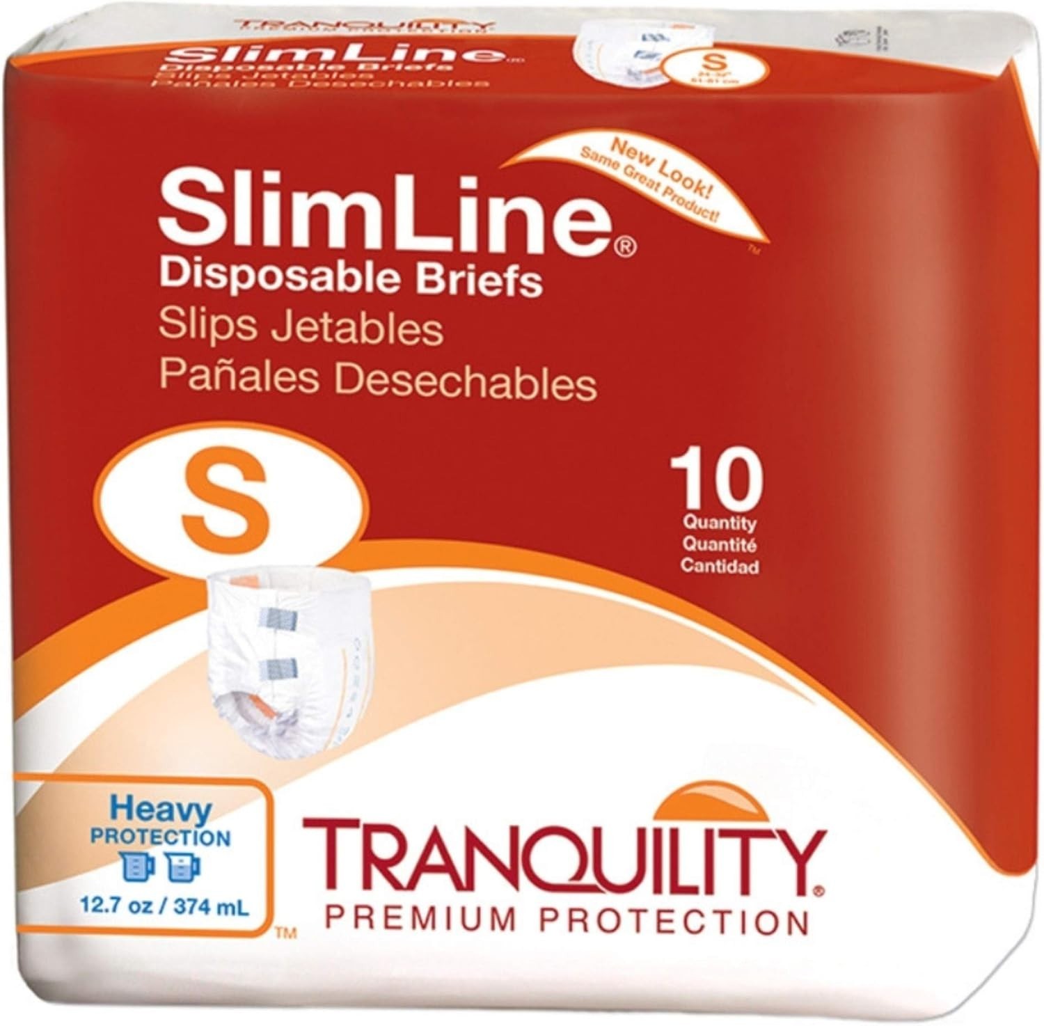 Tranquility Slimline Incontinence Brief S Full Fit 2120 Heavy (1pk of 10)