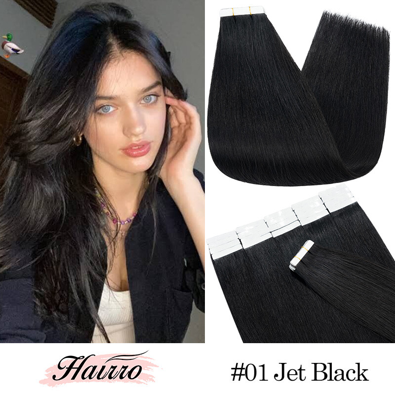Tape In Russian Remy Thick Human Hair Extensions Skin Weft Straight Double Drawn
