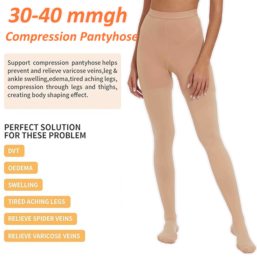Pantimedias de compresión Mujeres Hombres 30-40 mmHg Calcetines de soporte