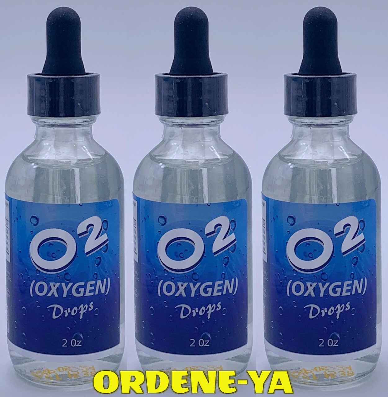 3 Oxygen Liquid Drops Health Naturally Dropper Cell Stabilized Energy Health