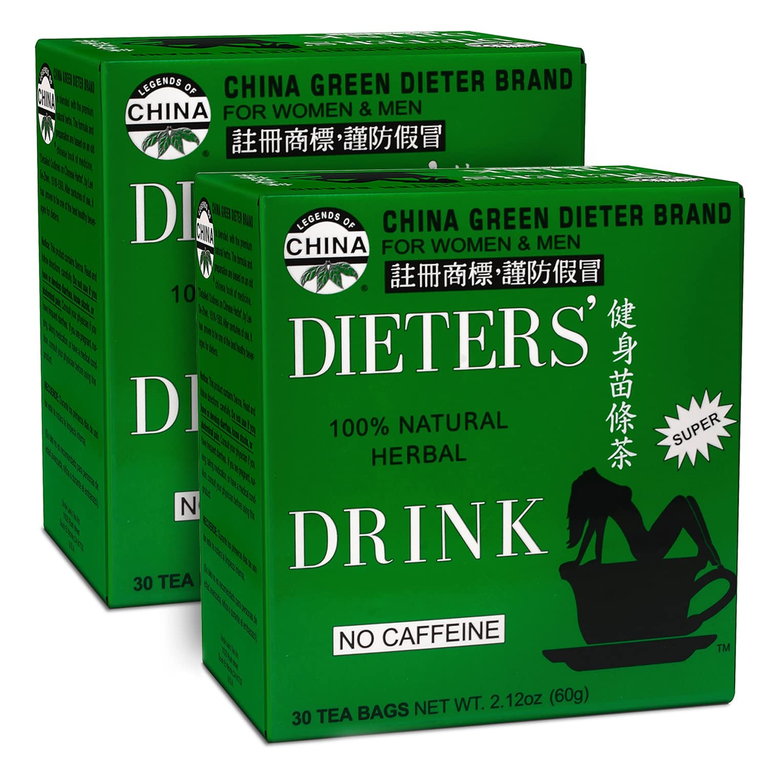 Uncle Lees Dieters Detox Tea for Weight Loss and Belly 30 Count (Pack of 2)