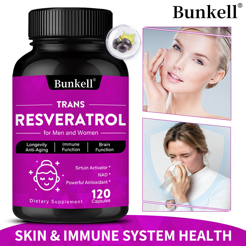Resveratrol 500mg Capsules Anti Aging Antioxidant Heart Brain Support 120 Ct