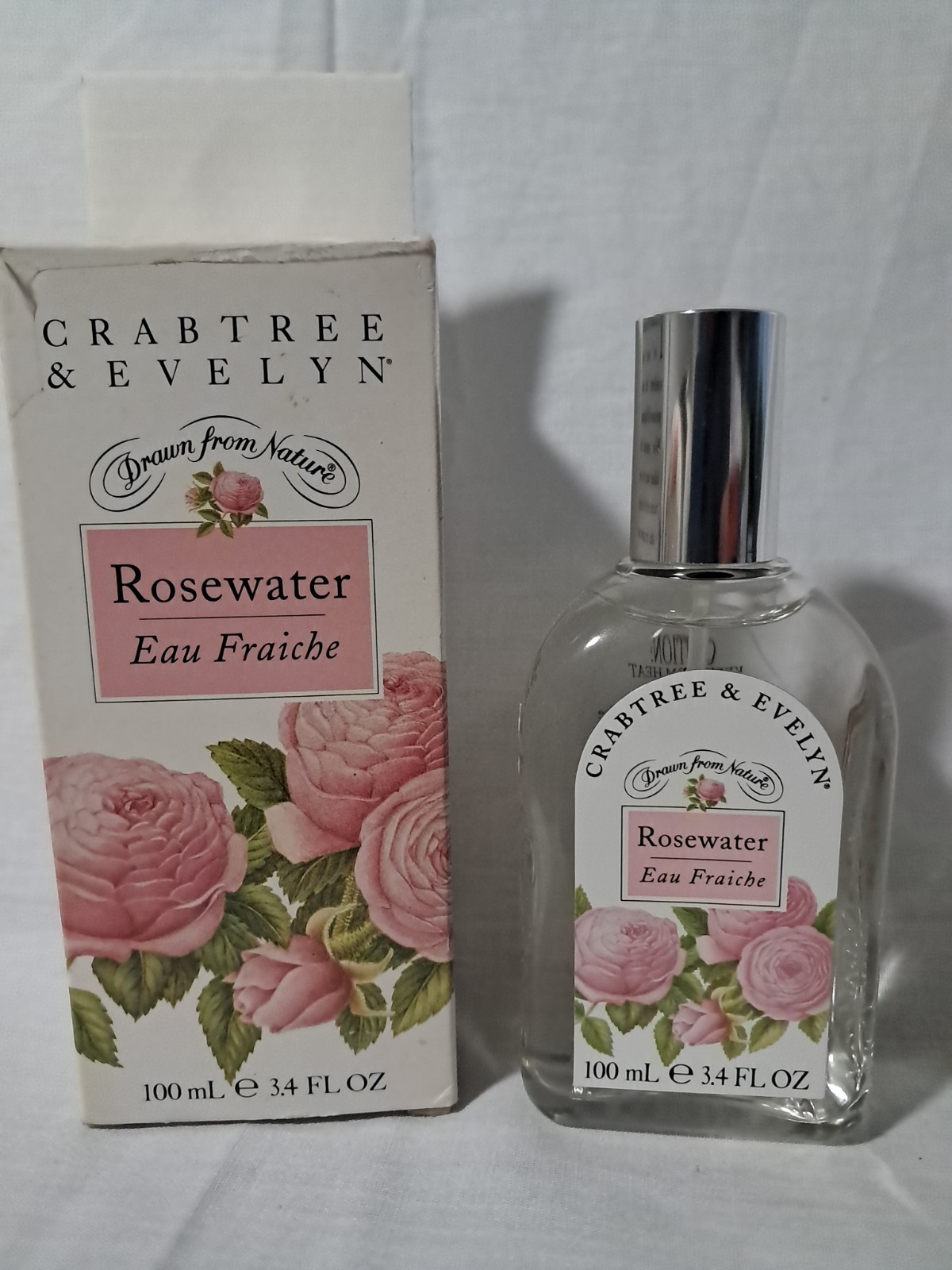 CRABTREE & EVELYN ROSEWATER EAU FRAICHE 3.4 FL OZ DISCONTINUED RARE With Box NEW