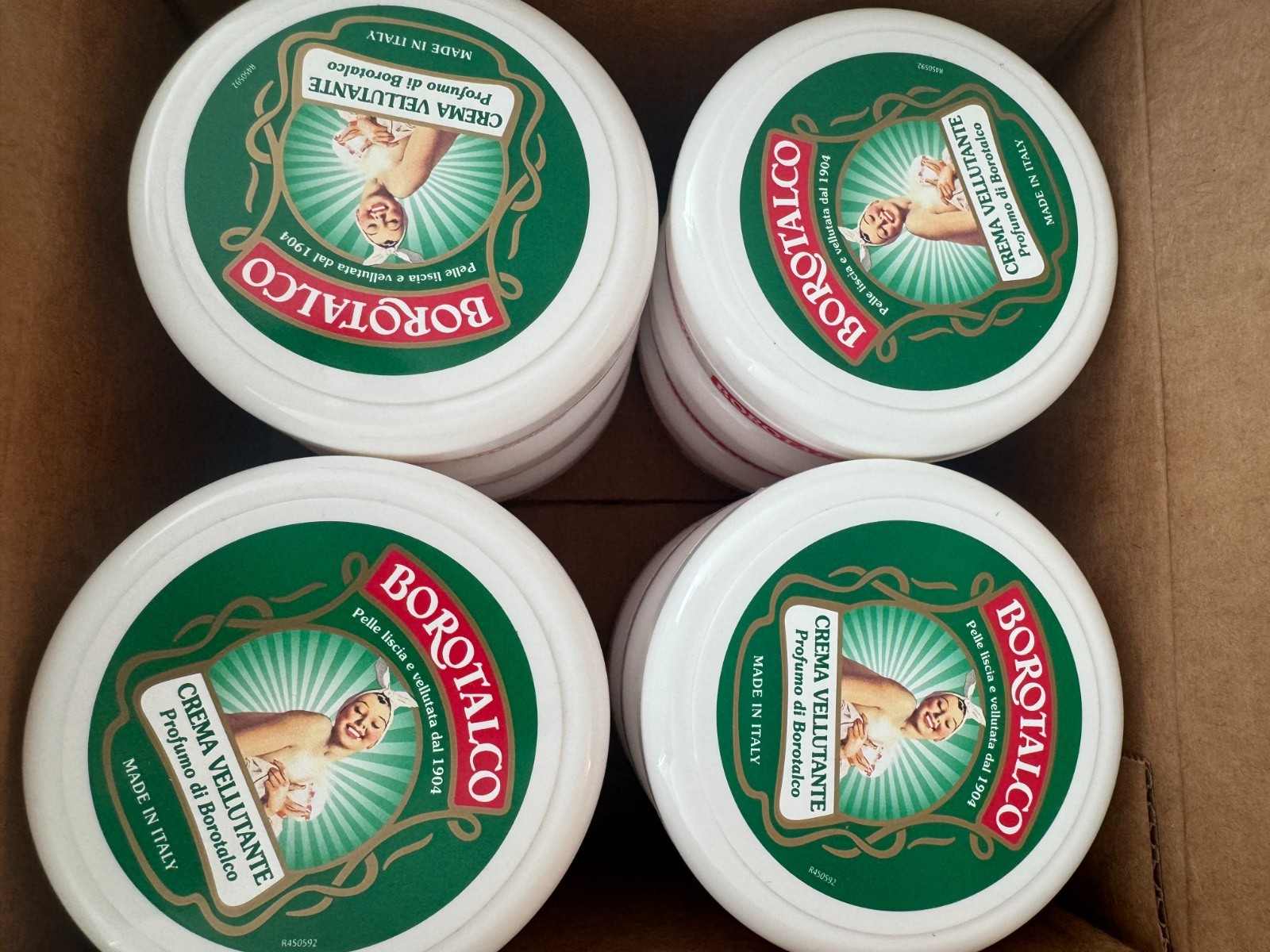 Borotalco Velvety Body Cream 150ml (5.07 floz), Made in Italy, Factory Sealed