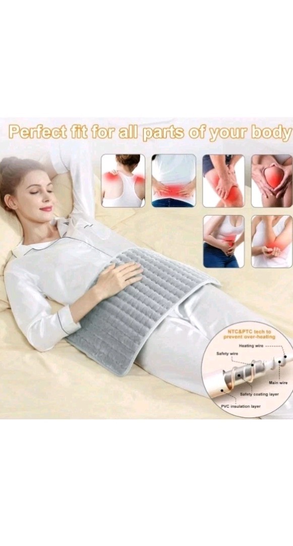 Electric Heating Pad For Back Pain & Cramps Relief 12″x24″ 6 Level Auto Shut Off