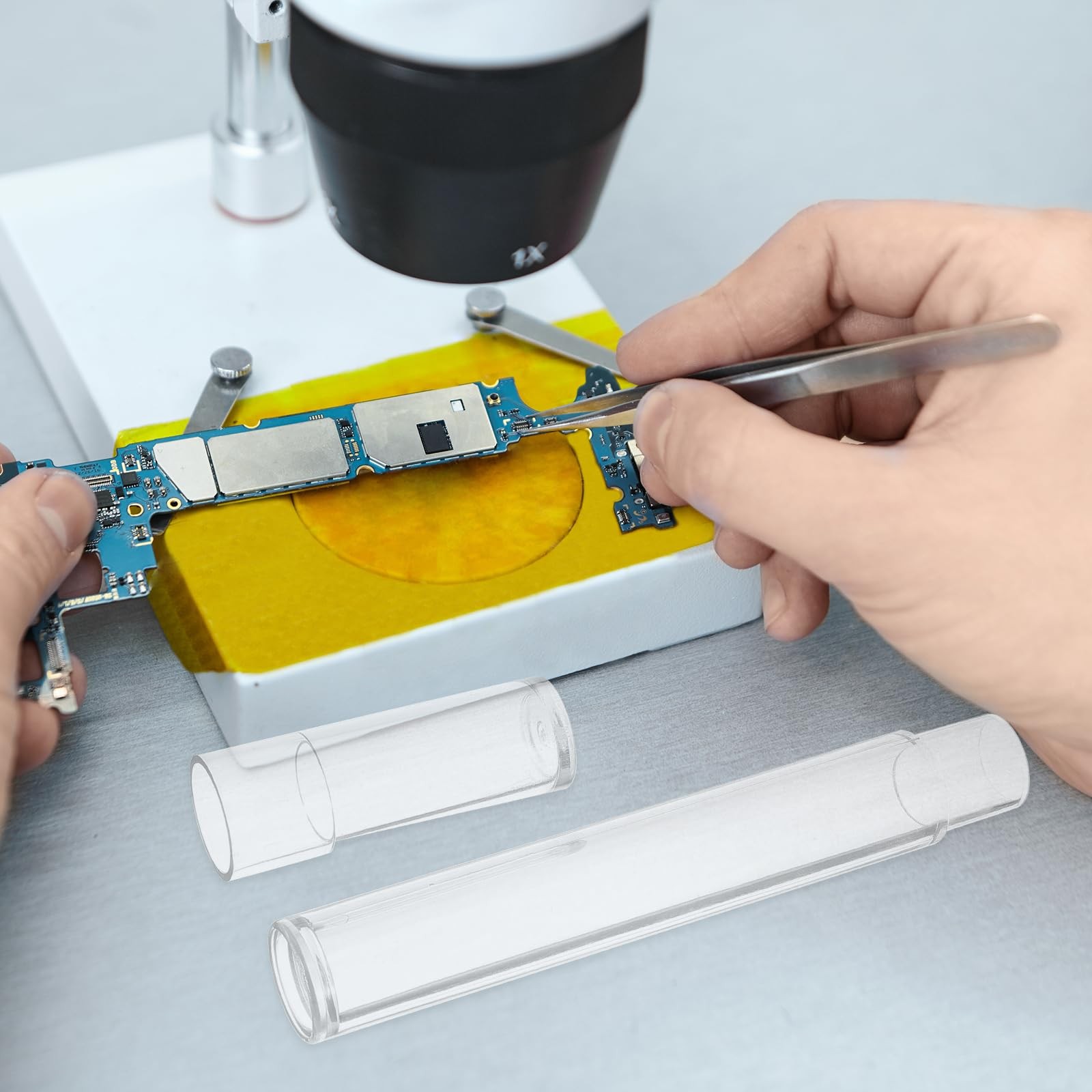 FRCOLOR Plastic Tweezers Storage Box with Lid 15.00X1.60X1.60CM, As Shown