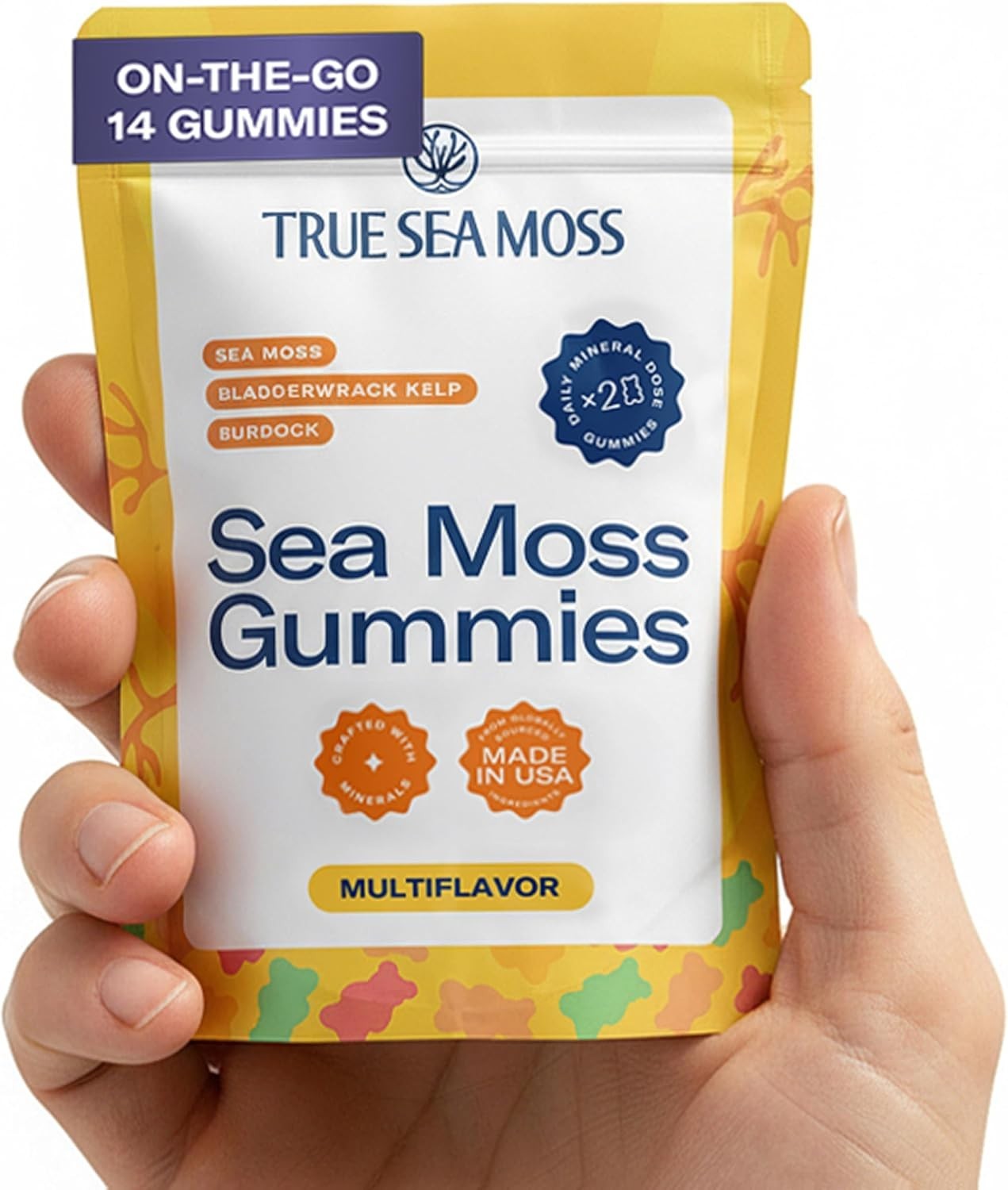 SeaMoss Gummies Sample – 1200mg Irish Sea Moss + Bladderwrack & Burdock Root