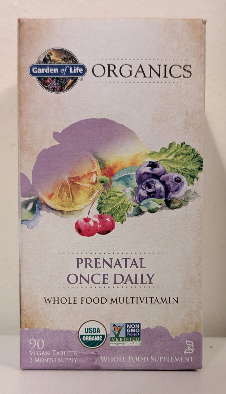Garden of Life Organics Prenatal Once Daily – 90 Count Tablets – EXP 07/28 – NEW