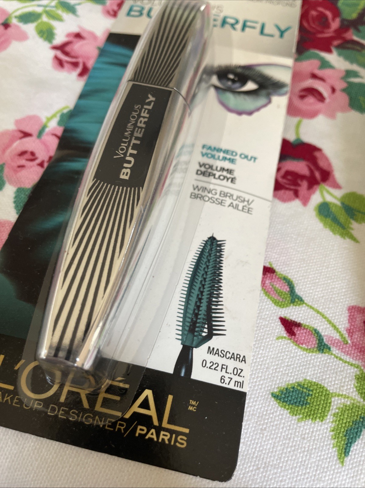 2~LOREAL Butterfly Mascara 868 BLACKEST BLACK Washable Fanned Out Volume Retired