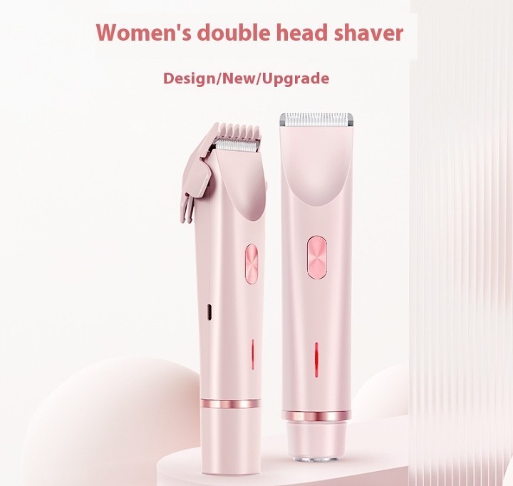 2in1 Women Electric Hair Remover Shaver Double Head Waterproof Bikini Trimmer