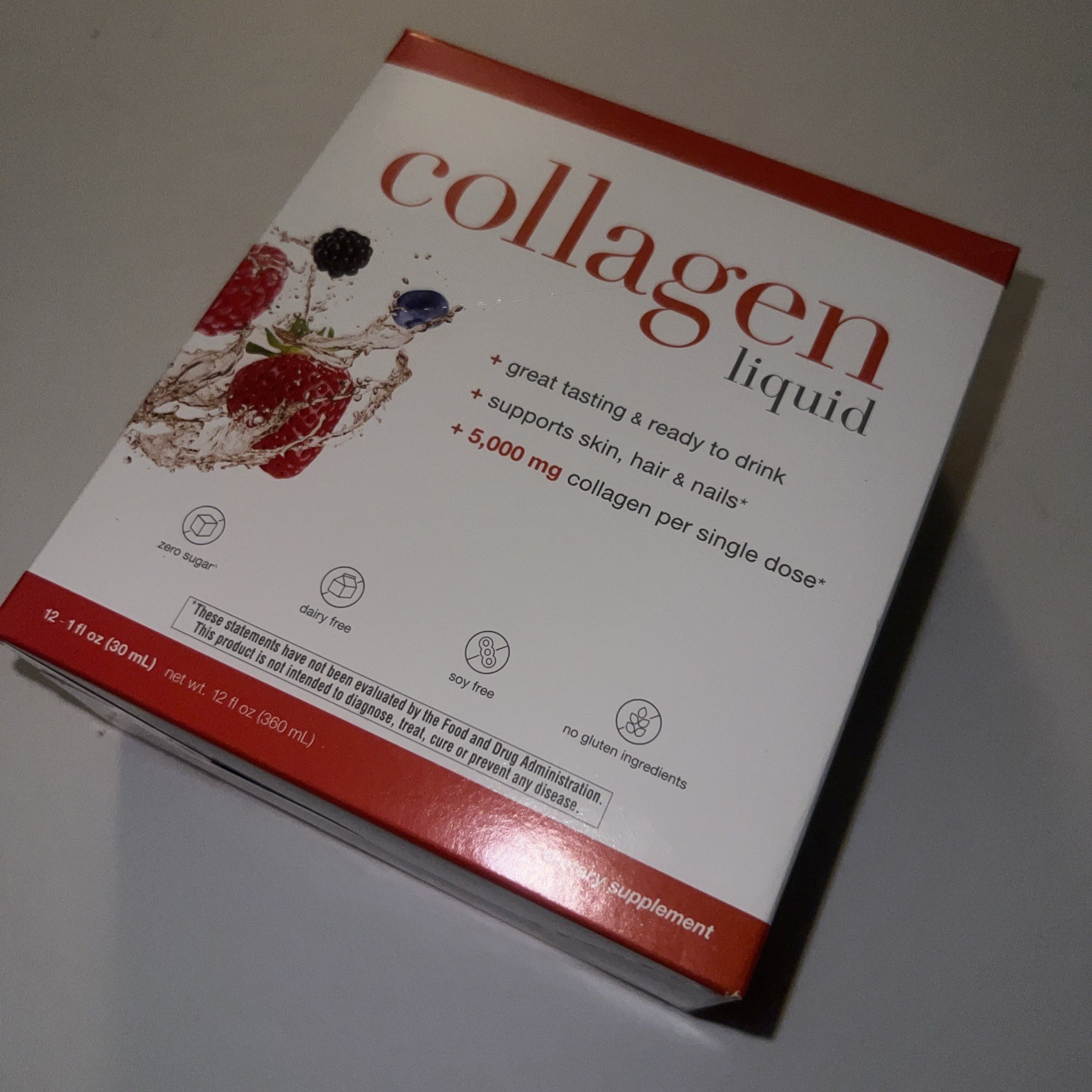 Youtheory Collagen Liquid – 5,000 mg Hydrolyzed 1 Fl Oz (Pack of 12) EXP 04/27