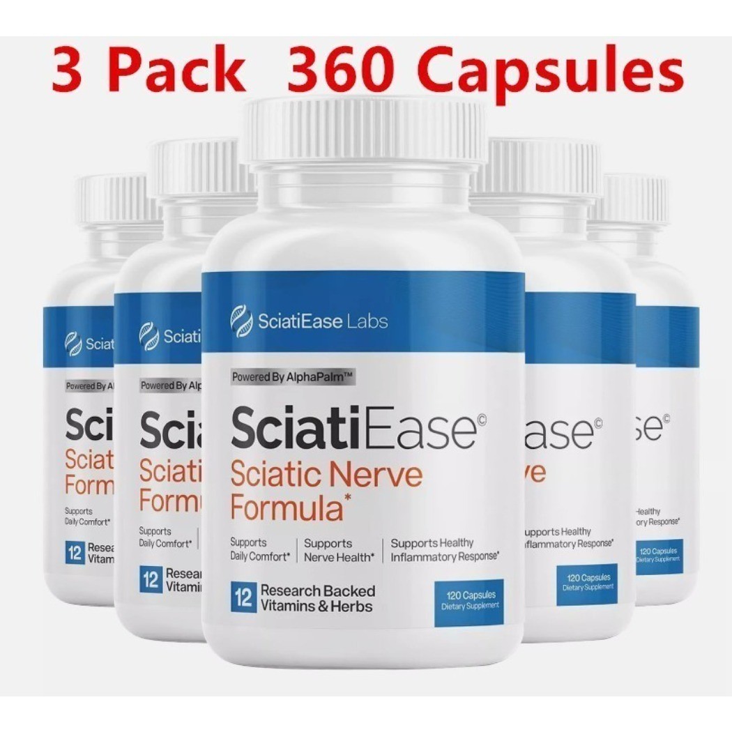3 Pack SciatiEase Labs Sciatic Nerve Formula 120 Caps Nerve Health Enhance Pro