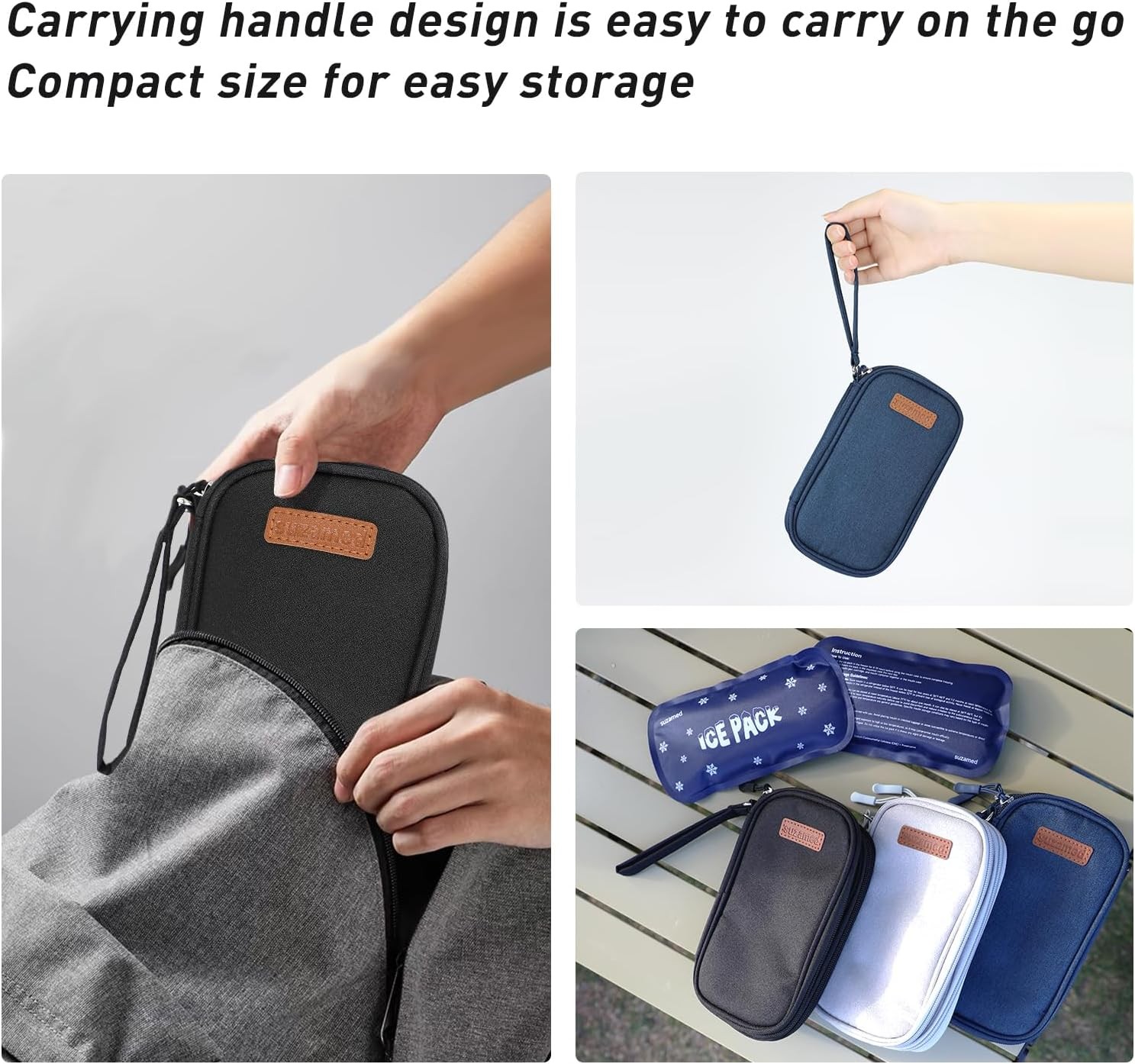 Insulin Cooler Travel Case | Double Layer TSA Approved Case with 2 Ice Packs
