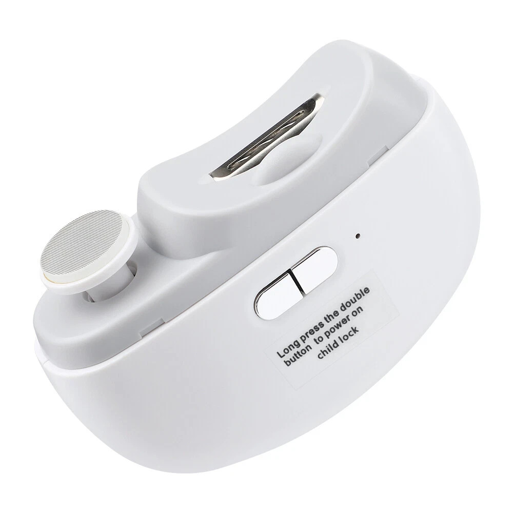 Electric Nail Grinder Automatic LED Light Trimmer Toe Cutter USB Rechargeable
