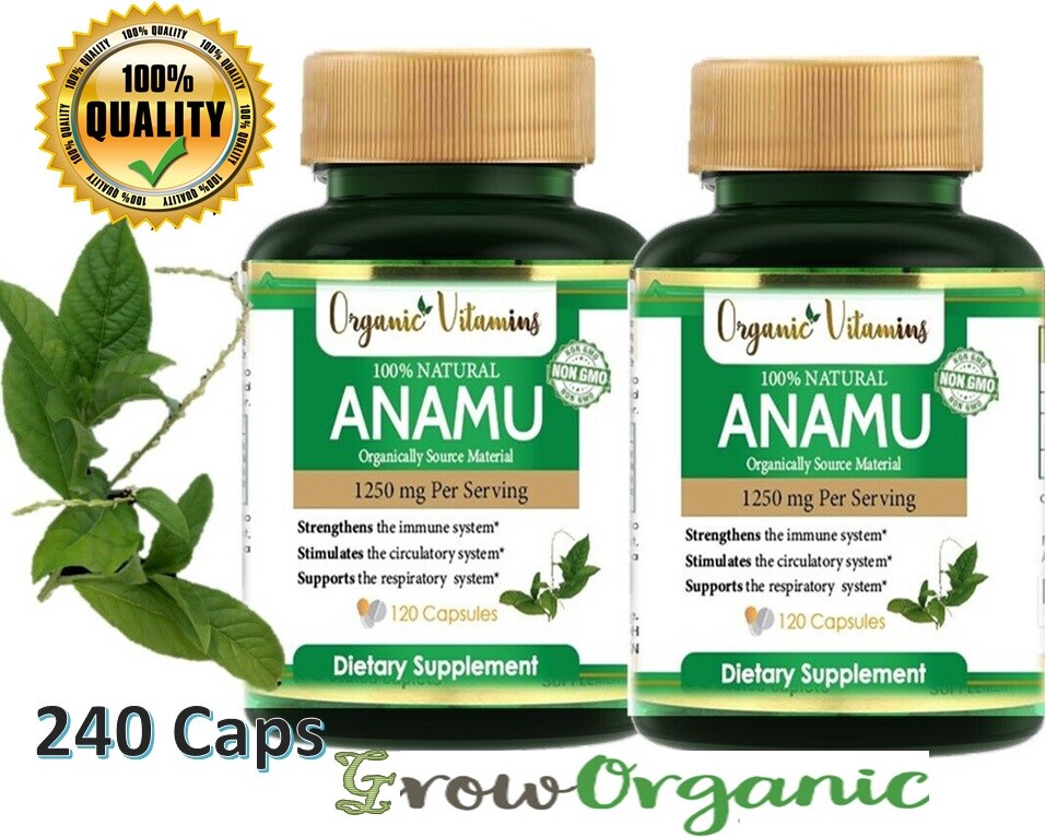 Anamu 1250Mg 100% organically growth 240 capsules organic vitamins vitamisan