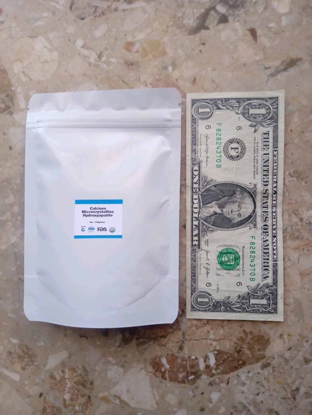 PURE MICROCRYSTALLINE HYDROXYAPATITE Powder 4oz 115grams MCHA Oral Bone Health