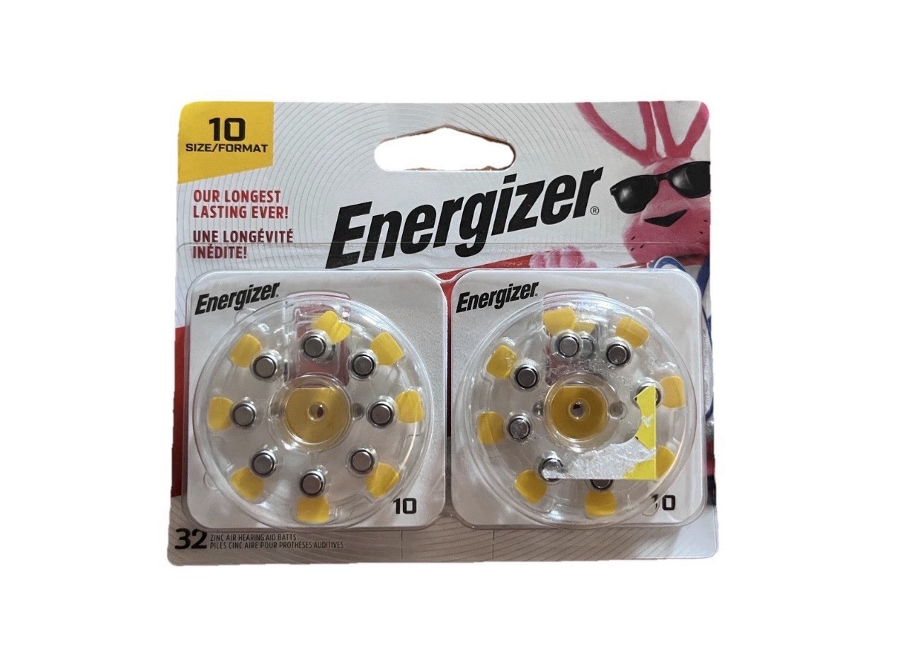 Energizer Zinc Air Hearing Aid Batteries Size 10 32 Total NEW