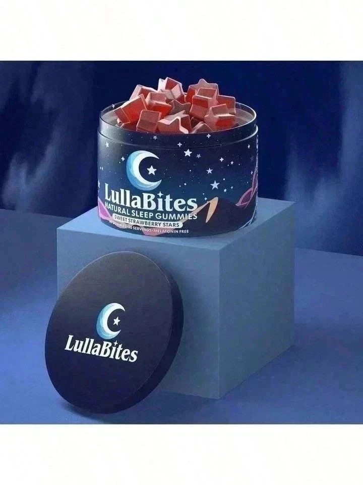 Brand new LullaBites Natural Sleep Gummies Made in USA 60 Gummies-30 Servings US