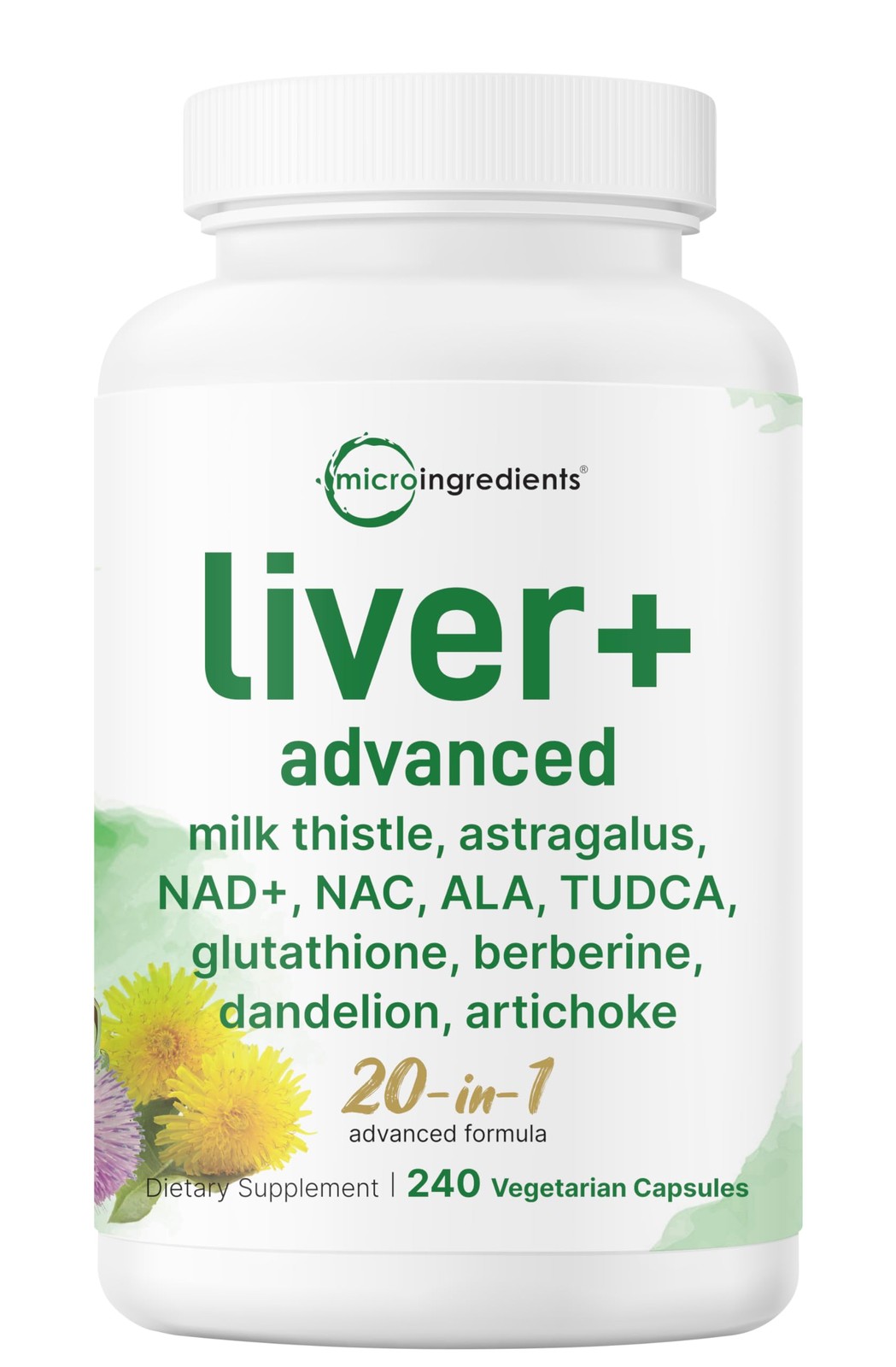Liver Support Complex – 20 Ingredients with Milk Thistle, NAC, Turmeric & More