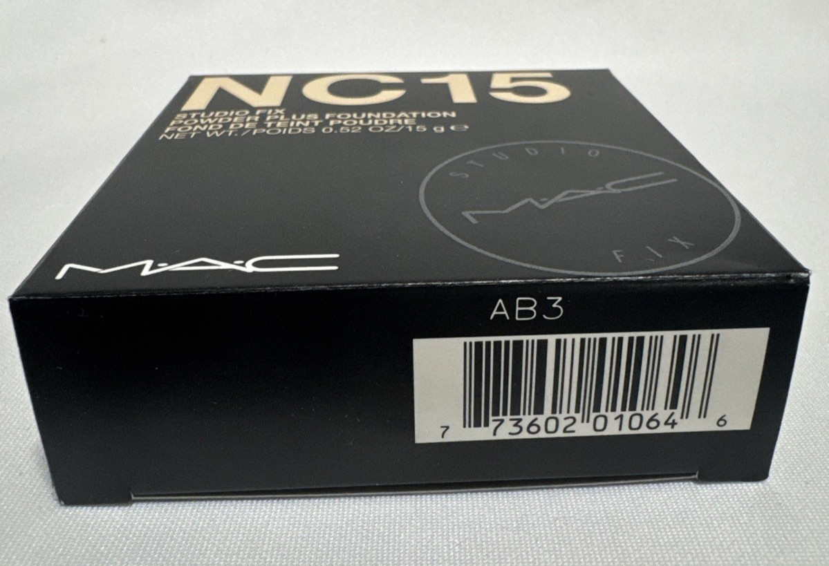 MAC Studio Fix Powder Plus Foundation Shade NC15 Full Size 15g Original Formula