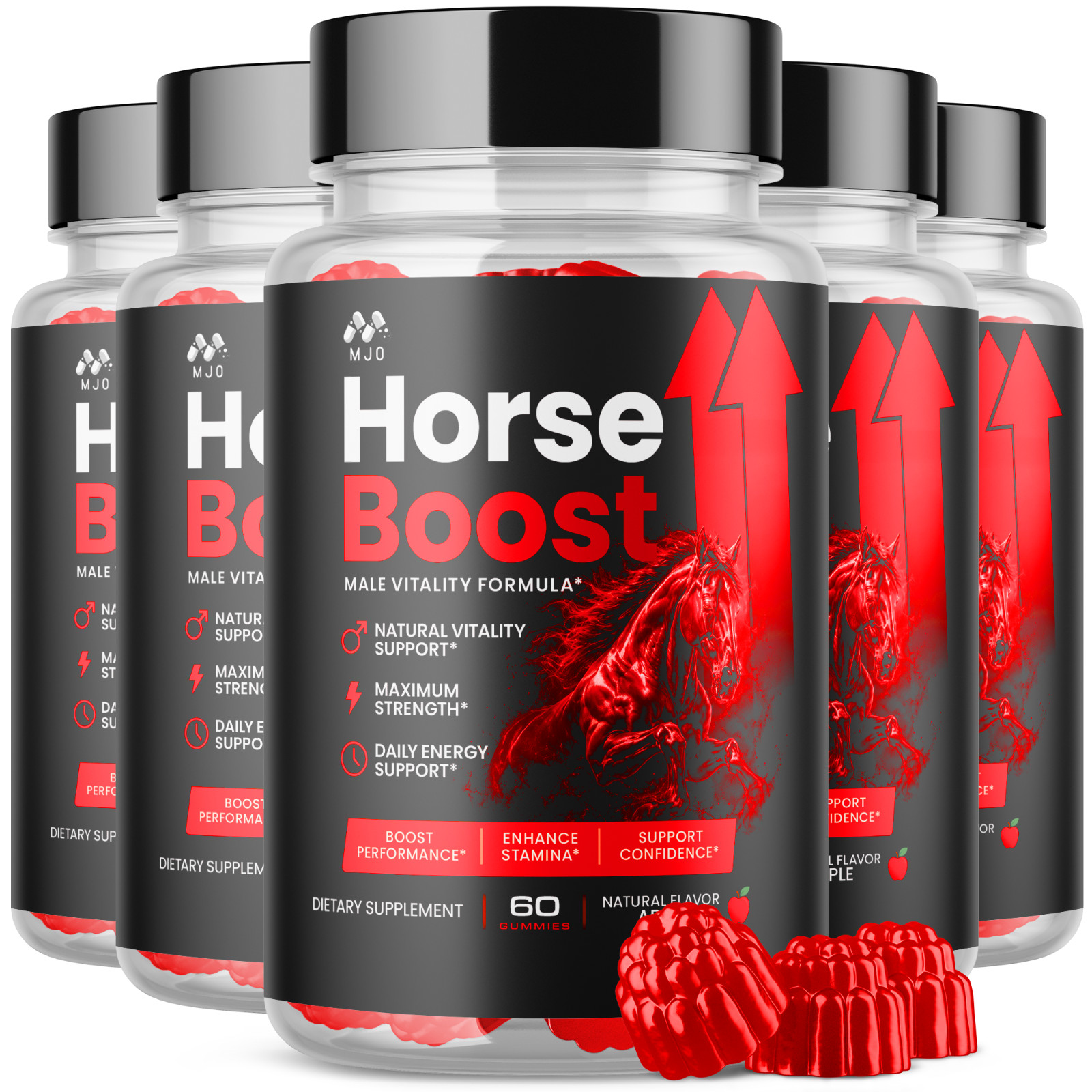 (5 Pack) Horse Boost Gummys Advanced Male Health Support HorseBoost 300 Gummies