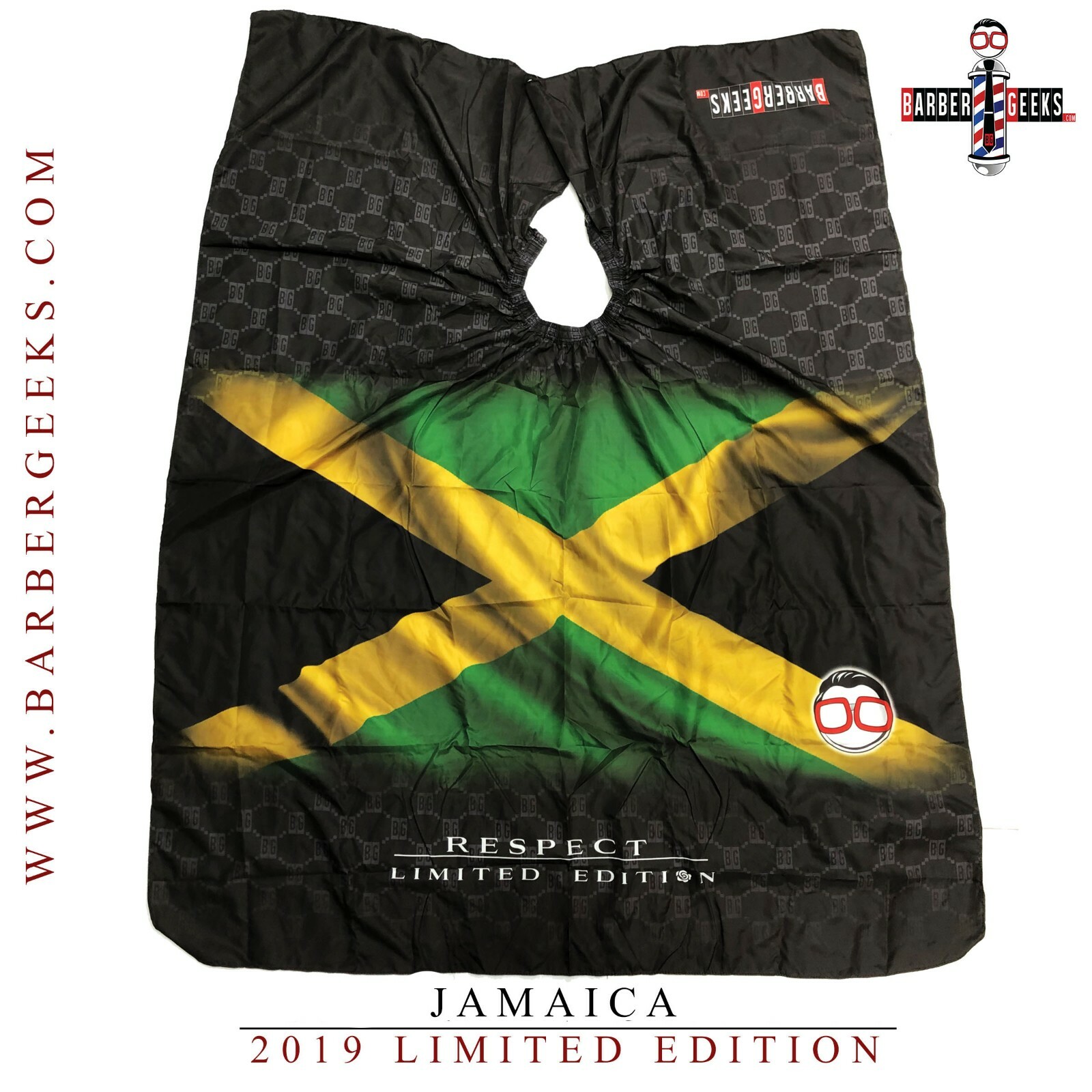 BarberGeeks Professional Flag Barber Cape limited edition cutting cape