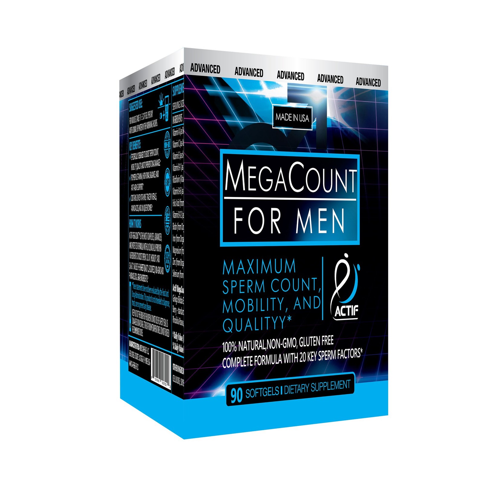 Megacount for Men – Maximum Fertility Support and Sperm Count Booster, Clinicall