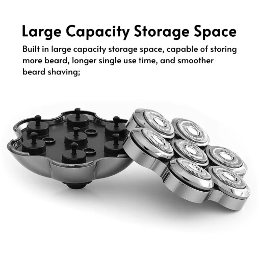 7D Floating Electric Shaver Replacement Head Magnetic Razor Blade Waterproof