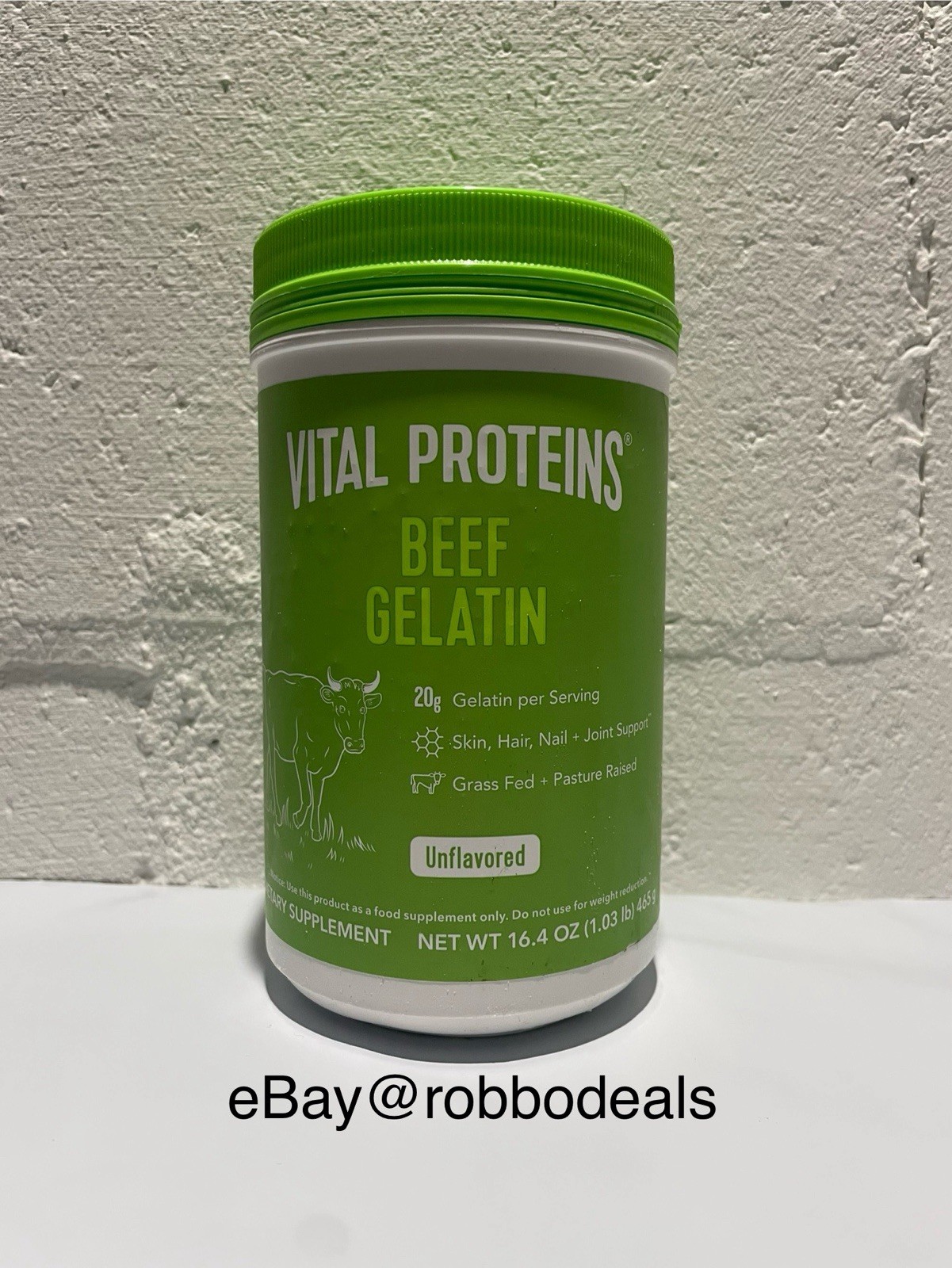 Vital Proteins Unflavored Beef Gelatin 16.4 oz Exp 2029