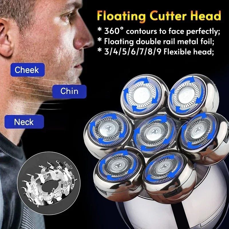 Electric Shaver Replacement Head Floating Cutter Blade for Beard Trimmer 3D-9D