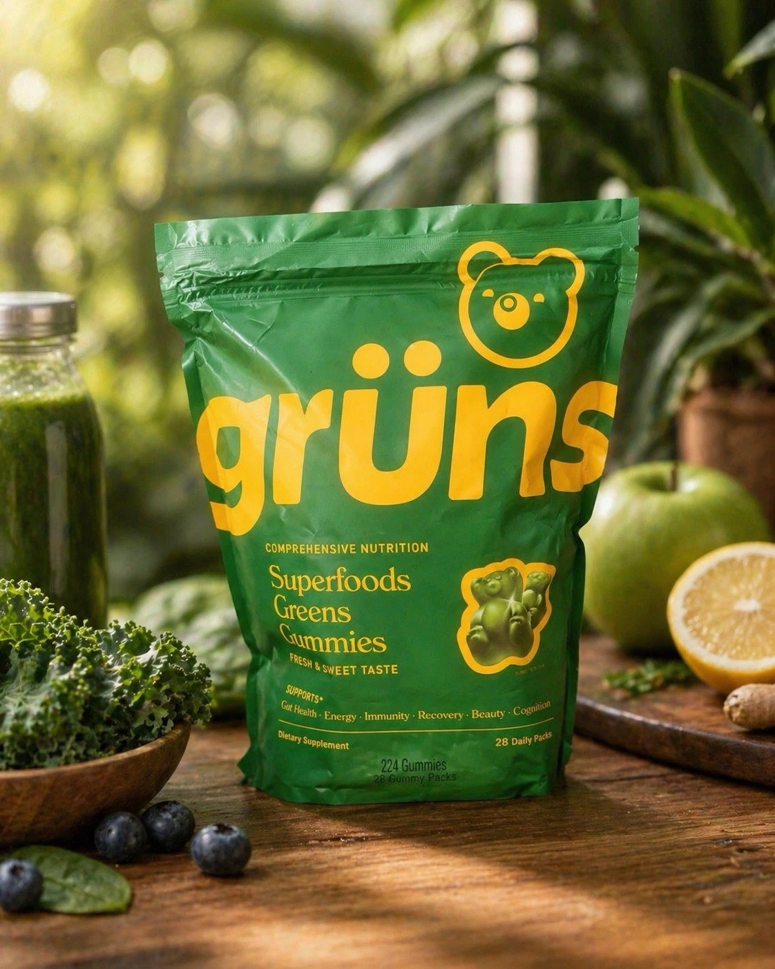 Sealed Gruns Vitamin Gummy Superfood – Low Free ( Free Shipping) 28 pack