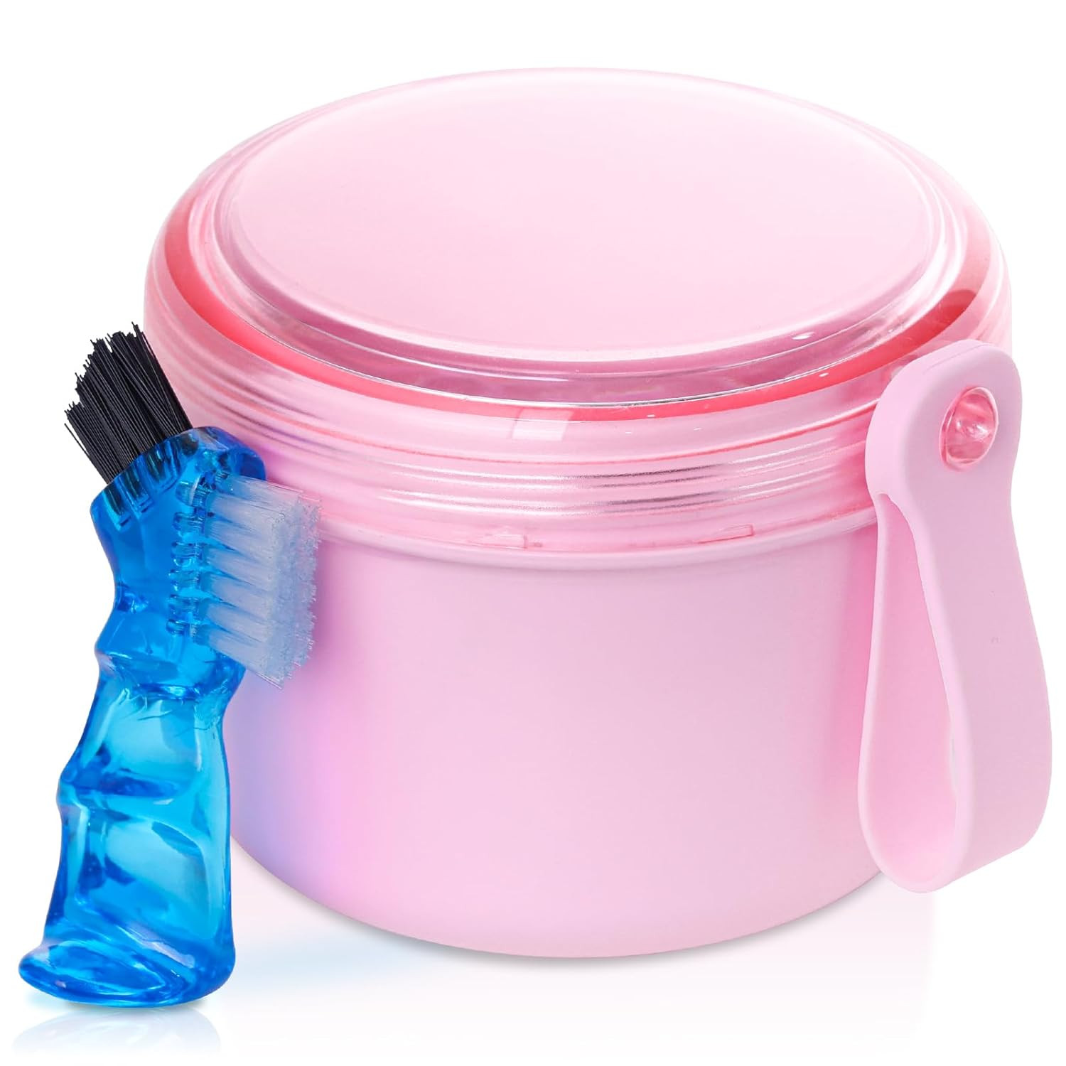 Denture Case, Leak Proof Denture Bath Cup for Travel, Denture Container Cups for