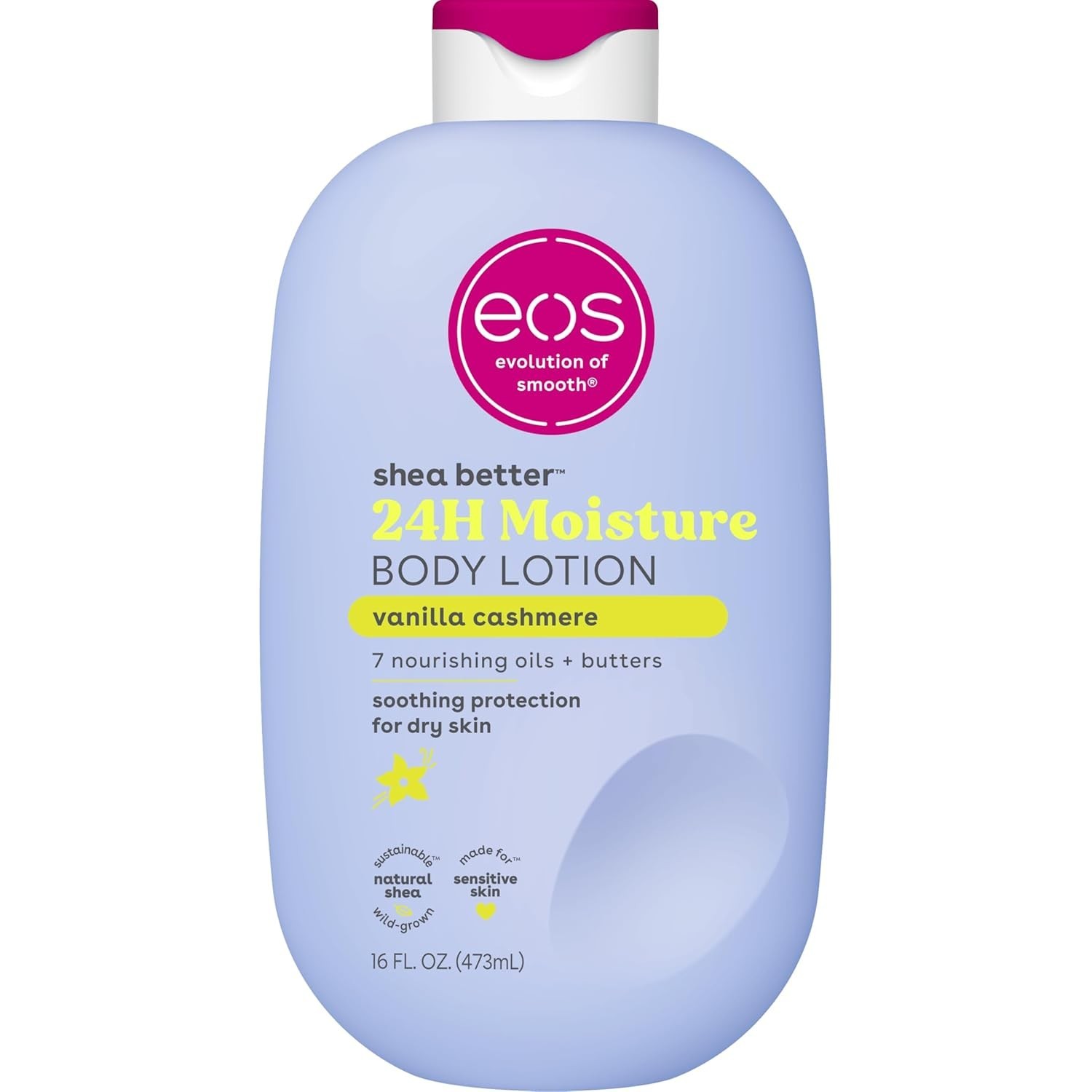 eos Shea Better Body Lotion Vanilla Cashmere 24Hr Moisture Vegan 16 Fl Oz