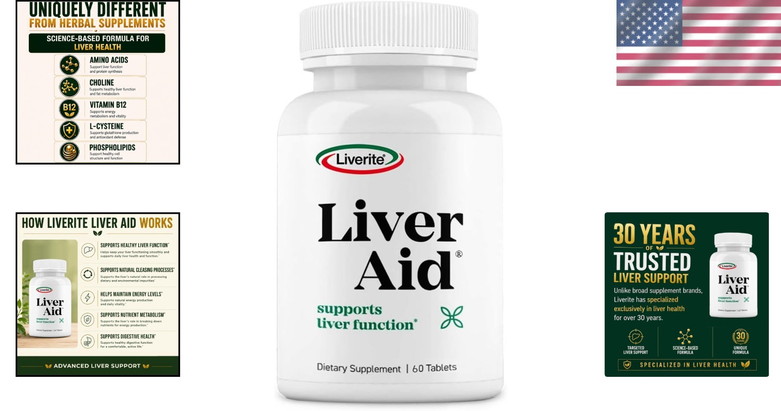 Liver Aid Tablets – 60 Count, Non-GMO & Gluten-Free Wellness Support
