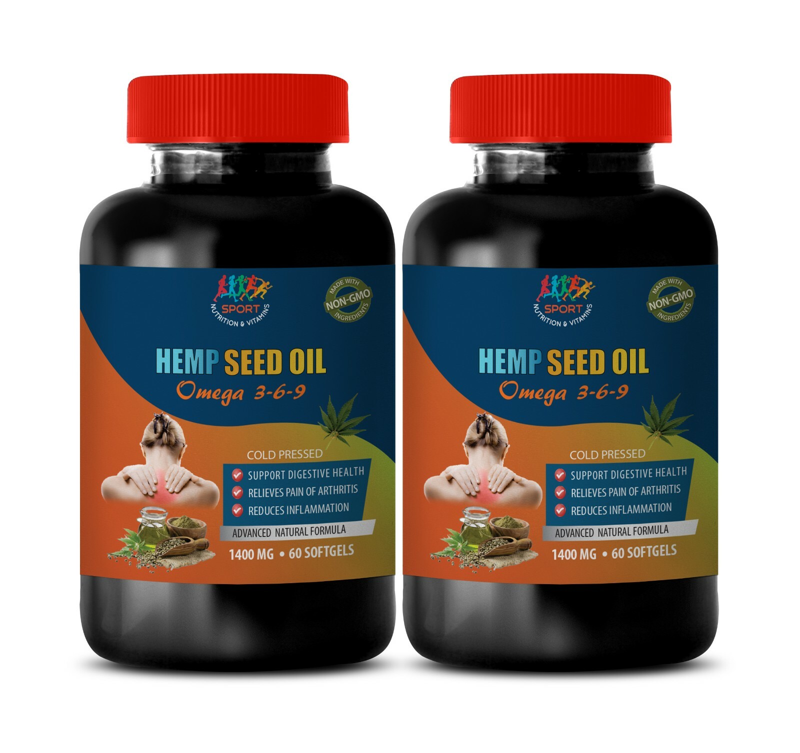 natural muscle relaxant – HEMP SEED OIL ORGANIC 1400mg 2B – heart health pills
