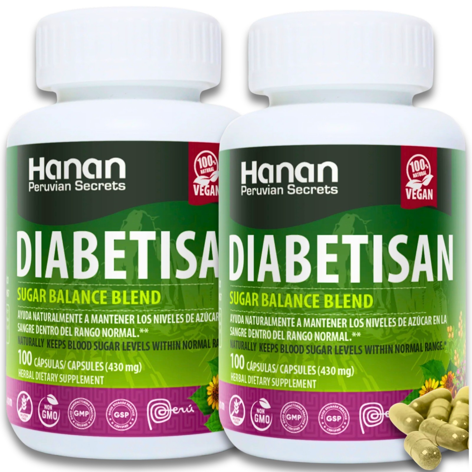 Diabetisan Sugar Balance Blend Herbal Blood Sugar Control Support Supplement 2pk