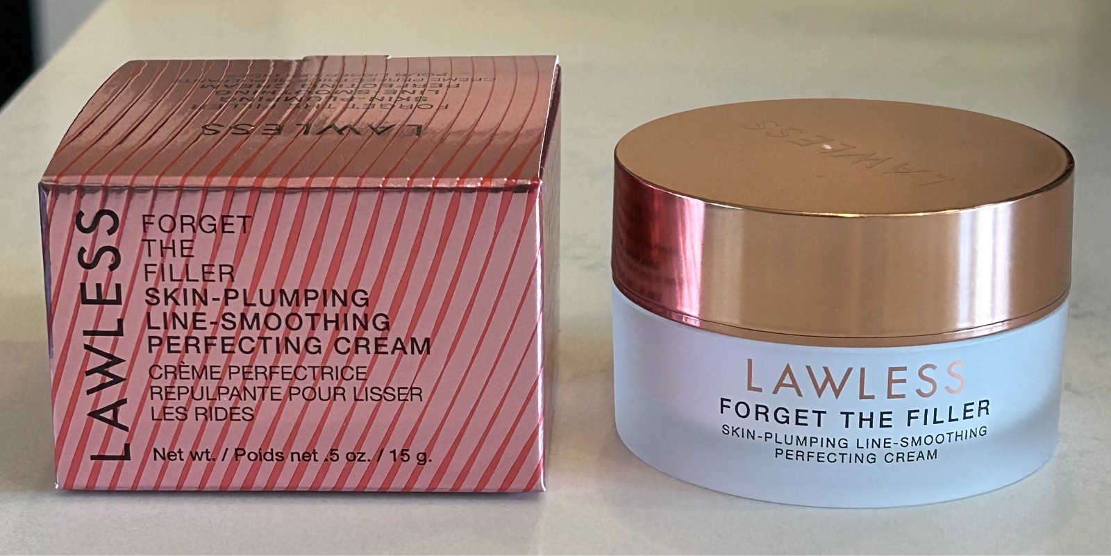 Lawless Forget The Filler Perfecting Cream Moisturizer Anti-Aging .5oz/15g NIB