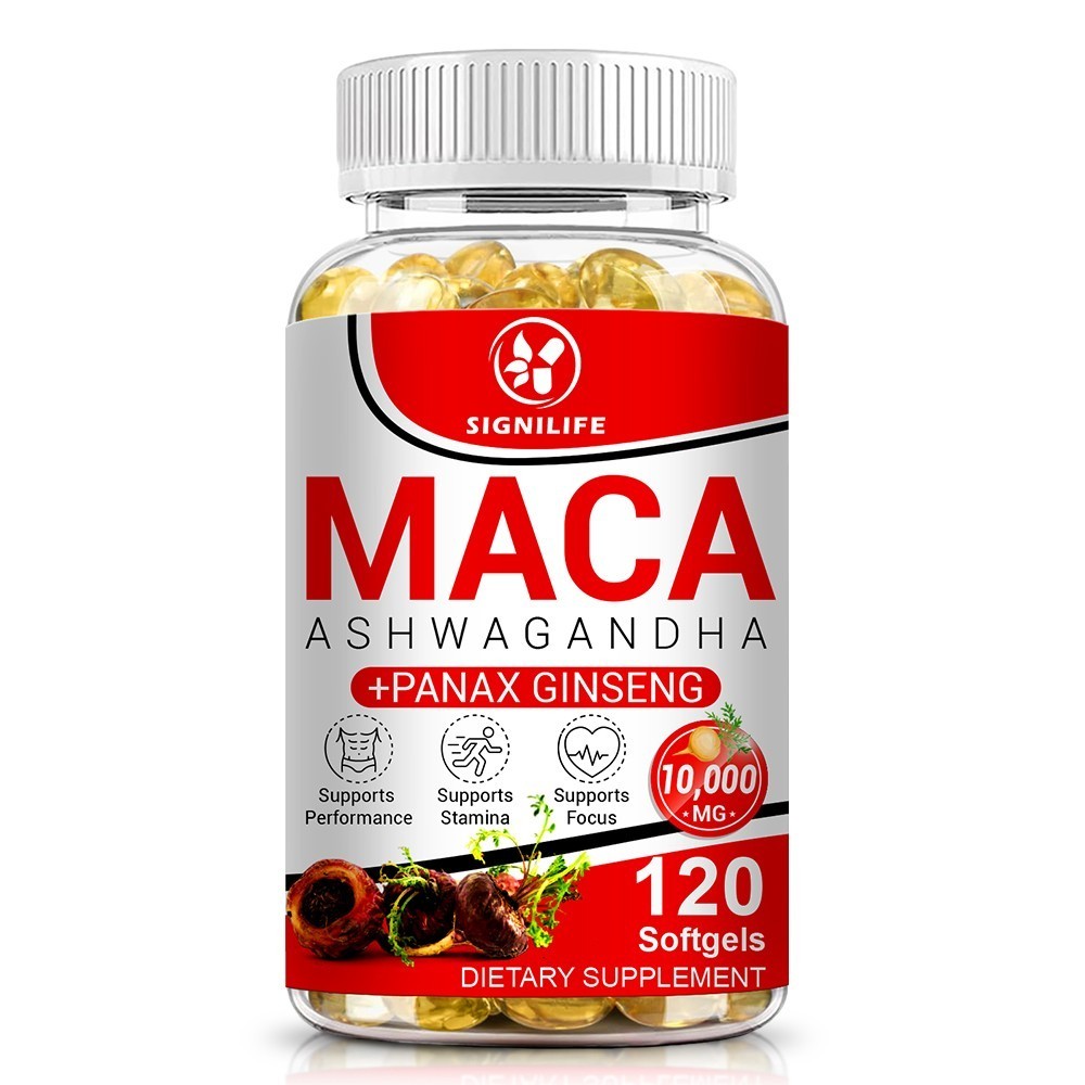 Organic Maca Root Capsules 14000mg, Peruvian Maca Extract for Men & Women 120cap