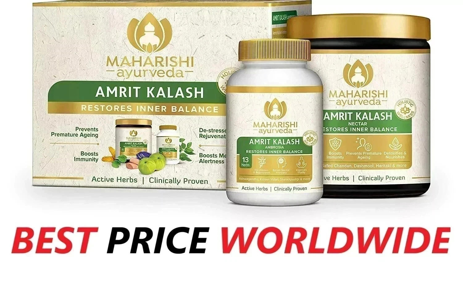 Maharishi Amrit Kalash – Dual Pack (600gm Paste & 60 Tablets) FREE SHIP