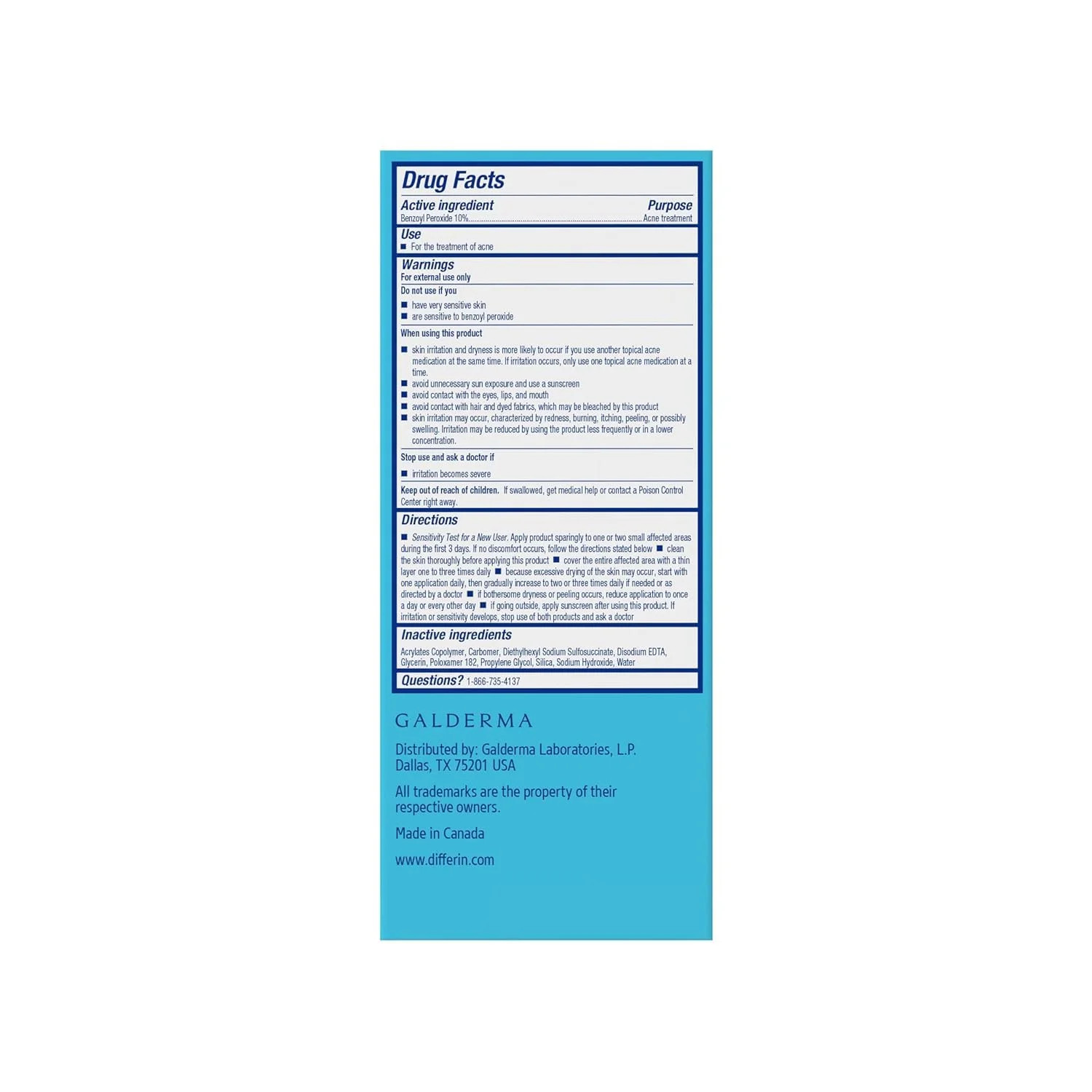 Differin Acne Spot Treatment with 10% Benzoyl Peroxide, Maximum Strength OTC Acn