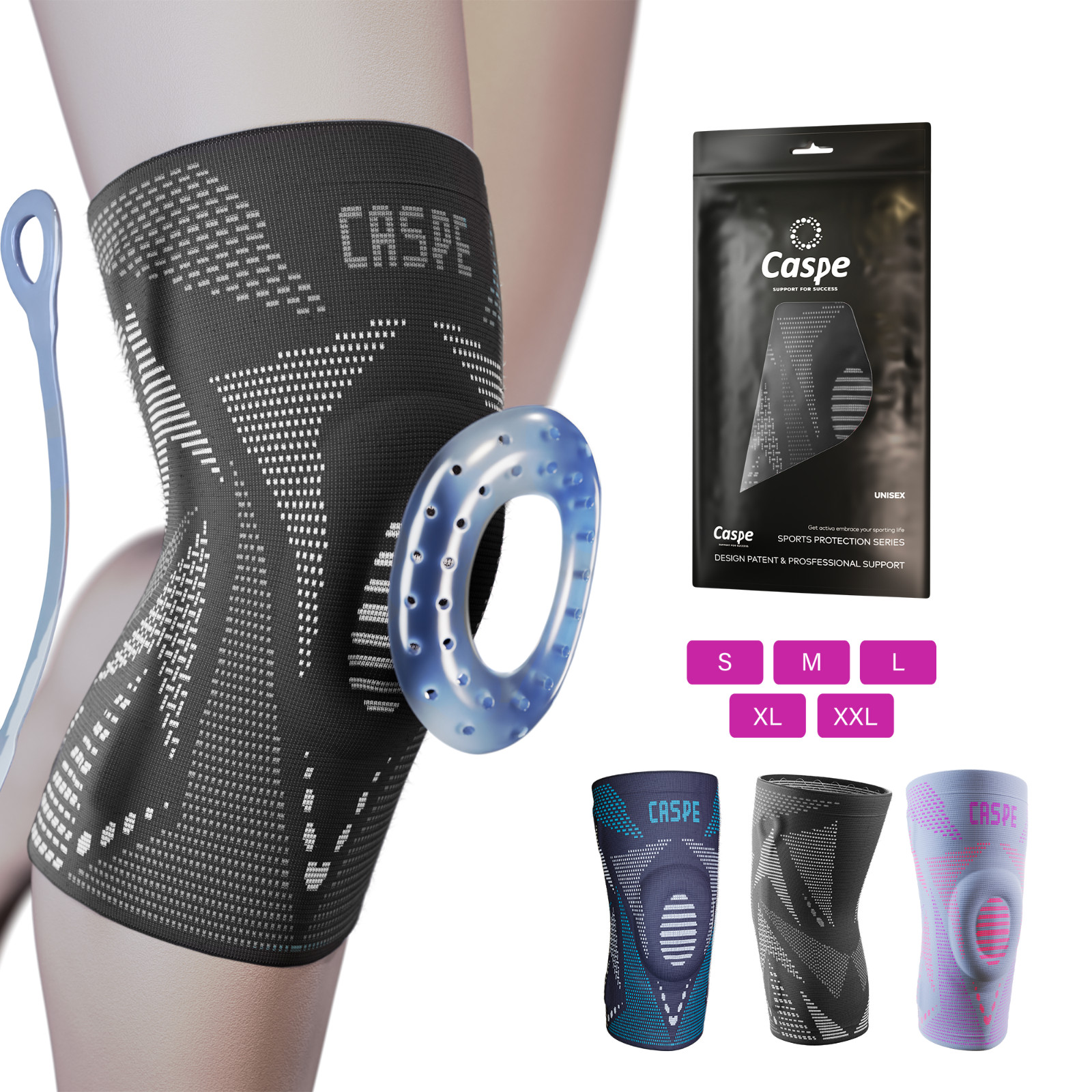 Knee Brace Compression Sleeve Support Joint Pain Arthritis Relief For Sport Gym