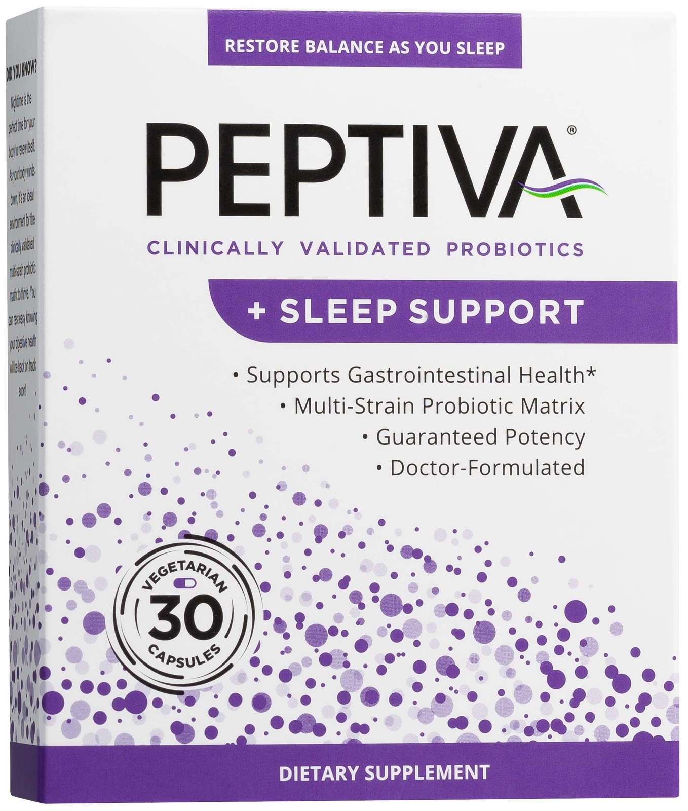Peptiva 26 Billion CFU Probiotic and Sleep Support – Clinically Validated Mul…