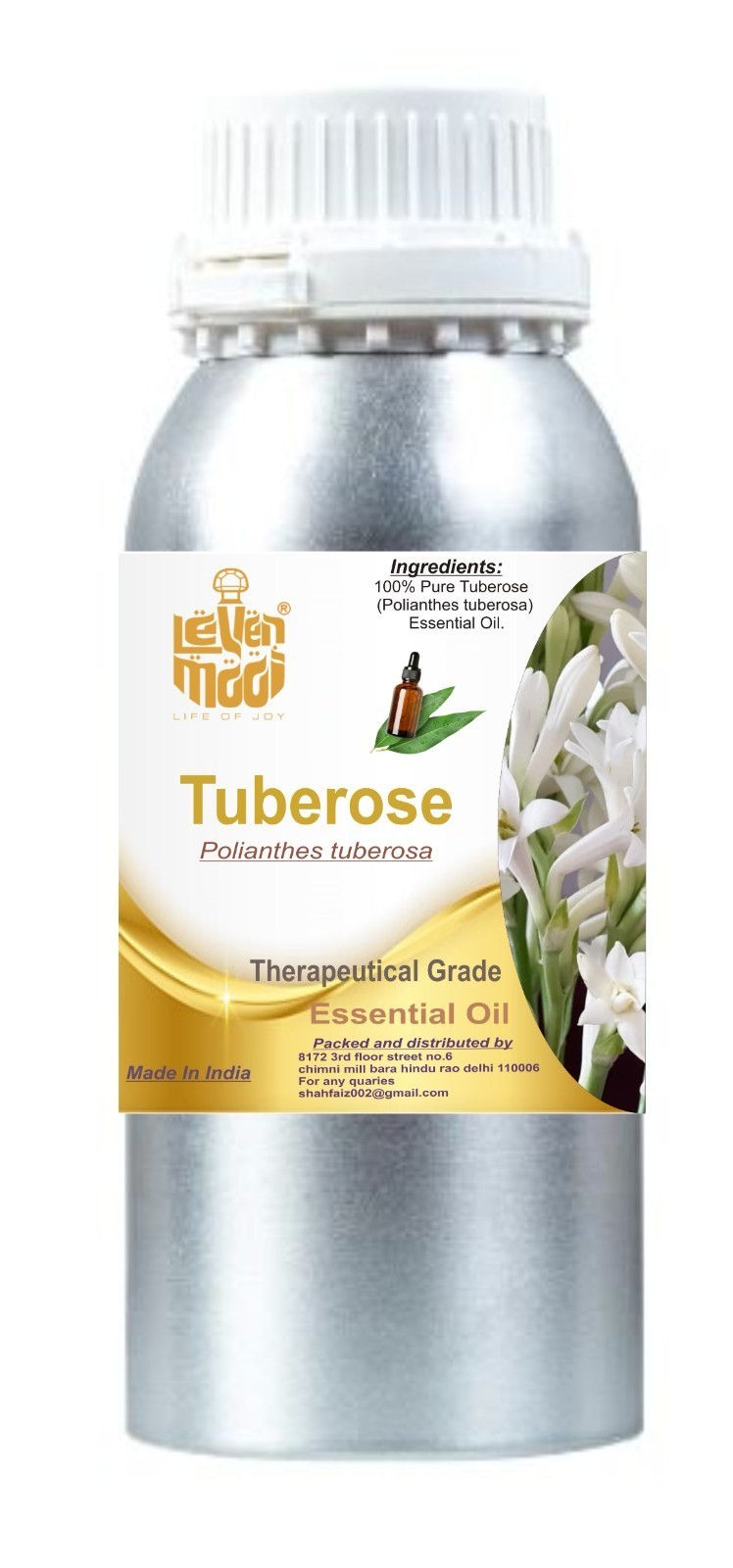 Levenmooi TUBEROSE (Polianthes Tuberosa) Pure & Natural Essential Oil mN598