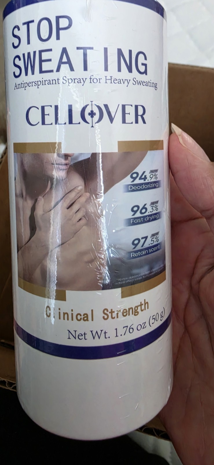 CELLOVER Stop Sweating Clinical Strength Antiperspirant Spray (50 g / 1.76 oz)